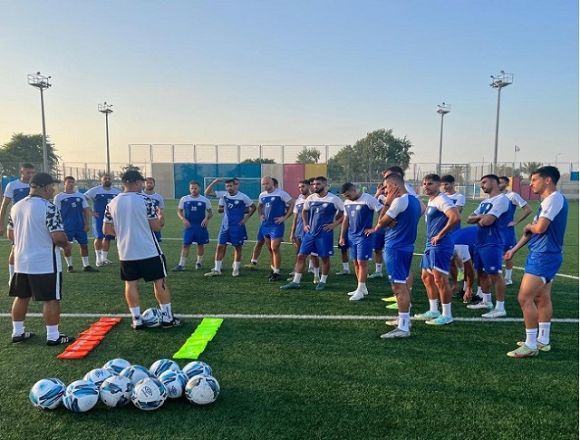 שחקני קרית ים באימון הפתיחה